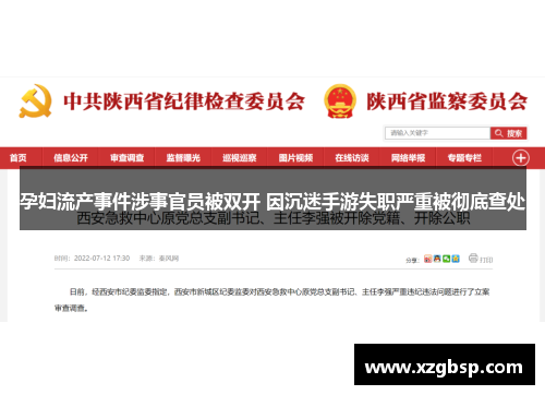 孕妇流产事件涉事官员被双开 因沉迷手游失职严重被彻底查处
